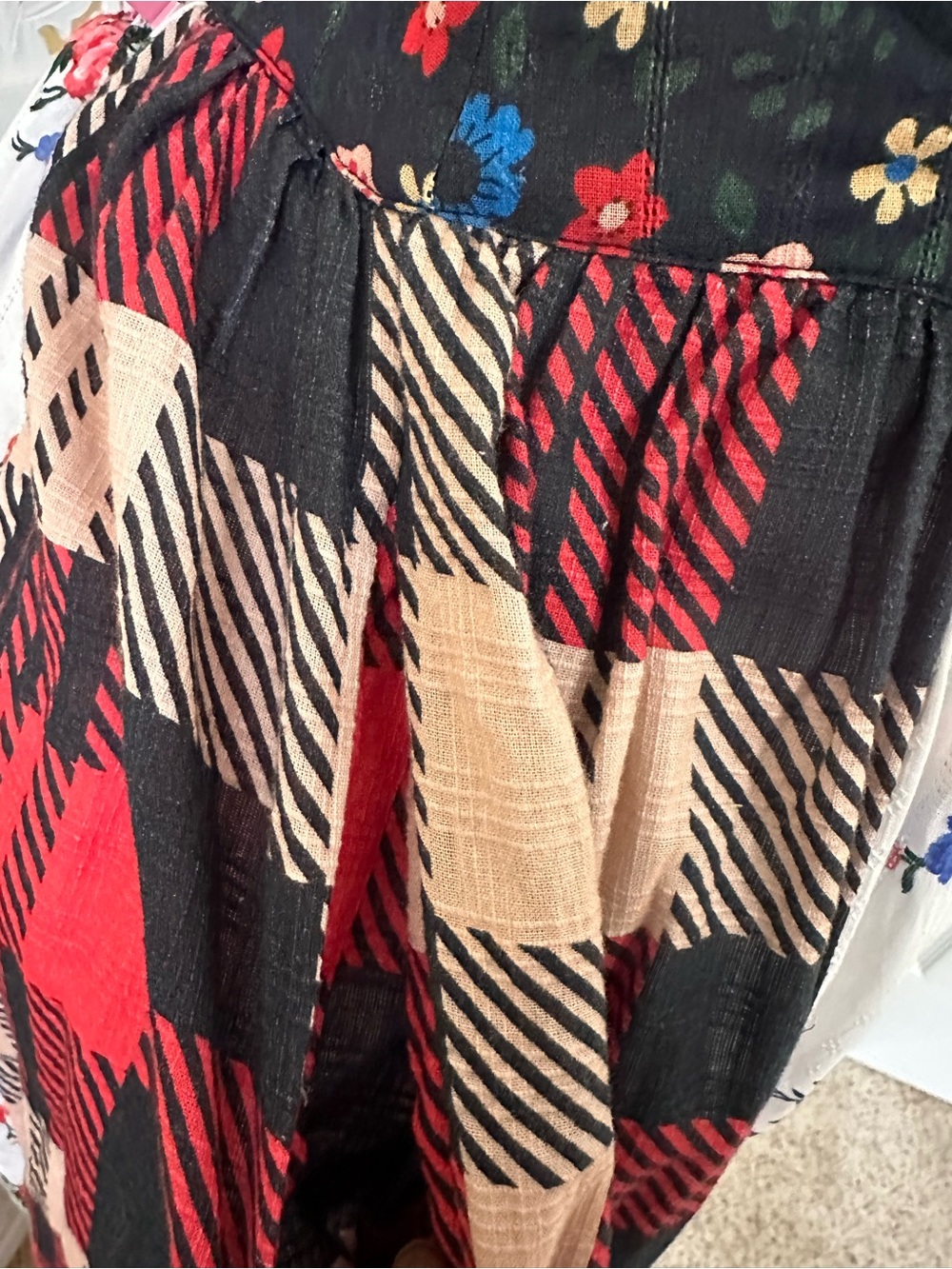 NWT Anthropologie LetMeBe Boho Patchwork panel Maxi Skirt. - Picture 7 of 13